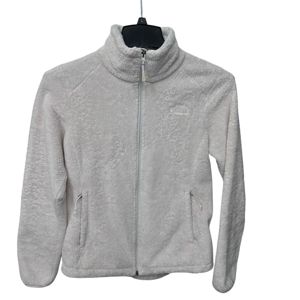 North Face Jacket Womens S Ivory Osito Fleece Teddy Fuzzy High Pile Zip Sweater